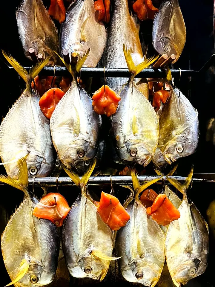 Ganze Fische — Heißräuchern, Räucherofen DREVOS Big
