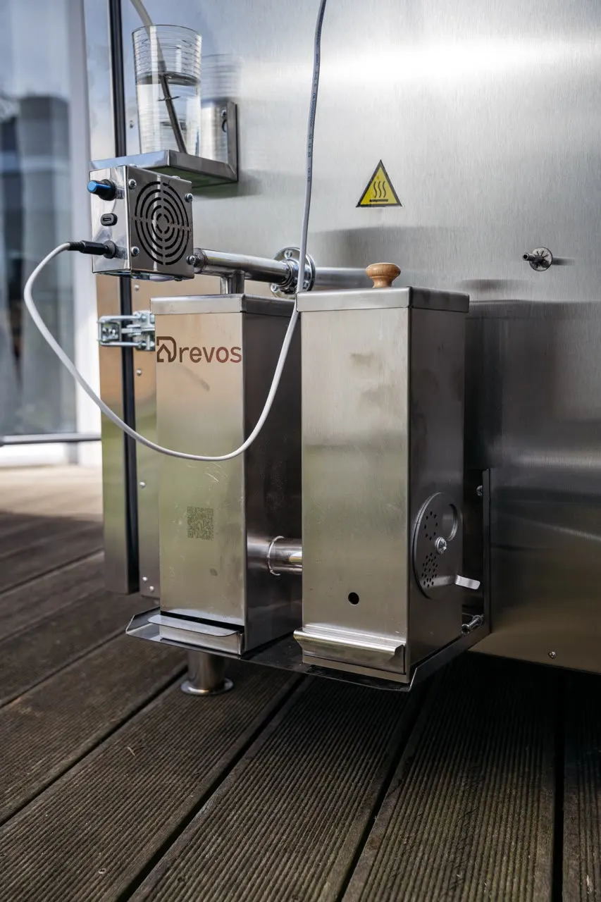 Räuchergenerator DREVOS Smoke Chamber 25 mit Kühler und Kondensatsammler