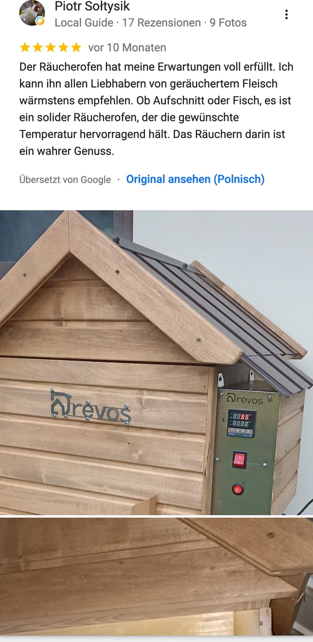 DREVOS-Kundenbewertung bei Google: Piotr Sołtysik, 5 von 5 — Screenshot